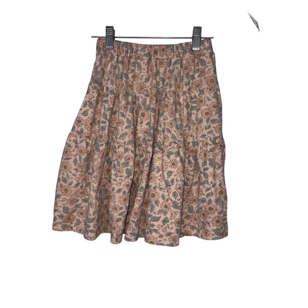 Rylee + Cru Pink Floral Ruffle Skirt    Size: 4 -5Y Girls